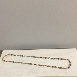 Multi-colored earth tone glass bead 21” necklace
